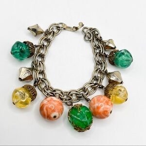 Vintage Lucite Cha Cha Charm Bracelet